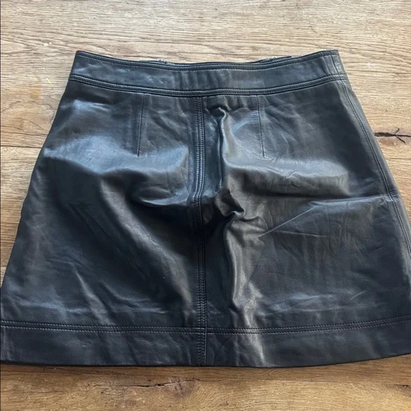 Madewell black leather mini skirt - Picture 10 of 10